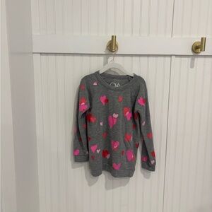 Chaser Girls Sweater With Pink and Red Hearts
